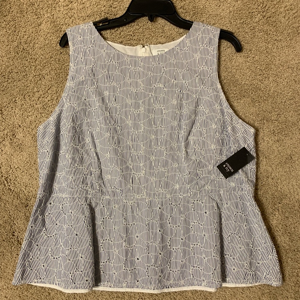 Crown & ivy peplum blouse